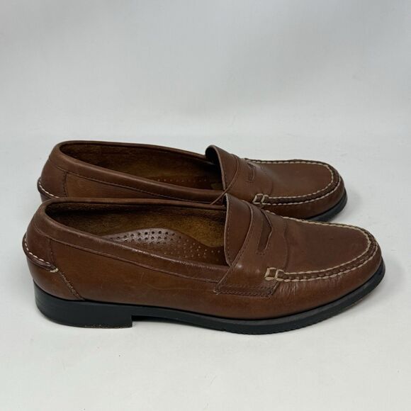 LL Bean Penny Loafers Mens 8.5 D Tan Brown Leather Slip On Dress Casual Shoes main image 13